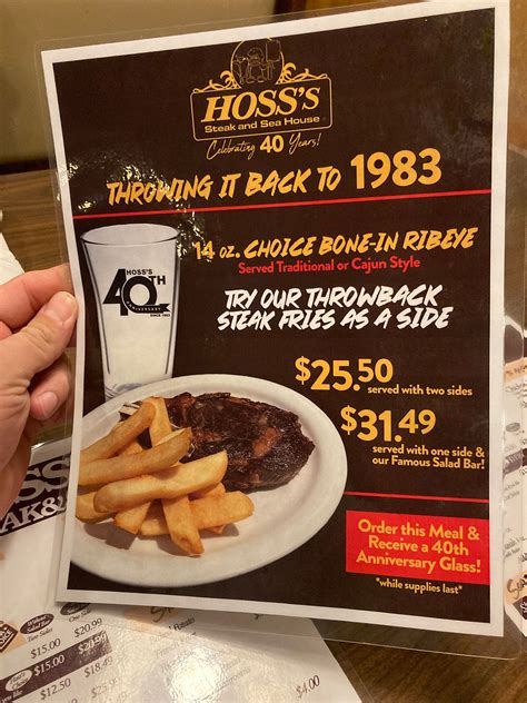 Hoss S 40Th Anniversary Celebrates Steak And Sea Since 83