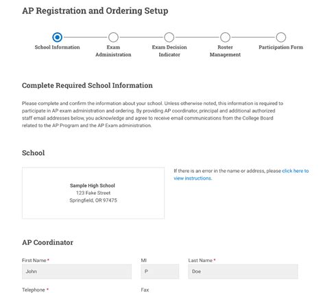 How Do I Complete Initial Setup In Ap Registration And Ordering Ordering Help Ap Central