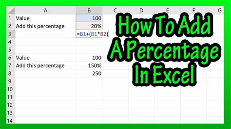 How To Add A Percentage Increase In Excel