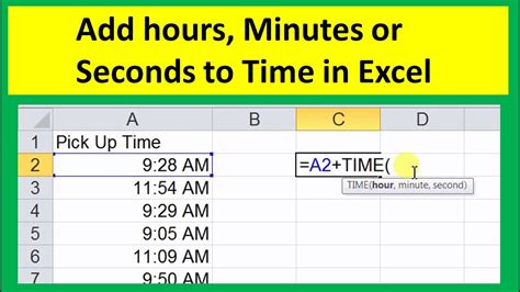 How To Add Hours Minutes And Seconds To Time In Excel Excel Tips 2020 Youtube