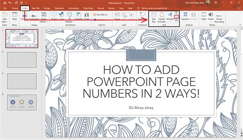 How To Add Page Numbers To Your Powerpoint Slides To Organize Your Presentation Business