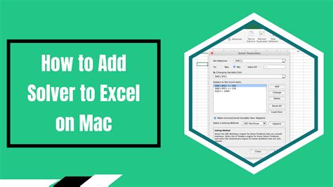 Add Solver To Excel Mac