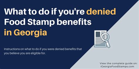 Appeal Food Stamp Denial Georgia