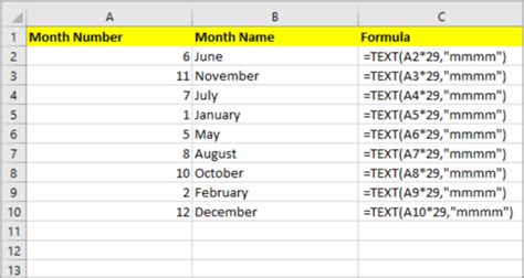 How To Convert A Number To Month Name Excelnotes