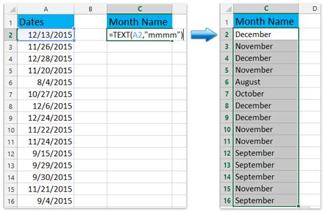 How To Convert Date To Weekday Month Year Name Or Number In Excel