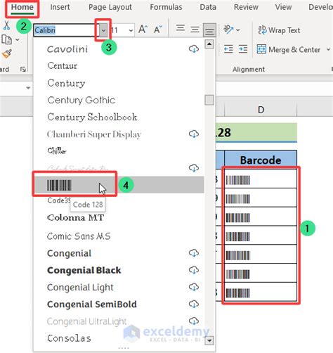 How To Convert Numbers To Barcode In Excel 2021 Office 2021 Icdl Excel Shortcut Shorts