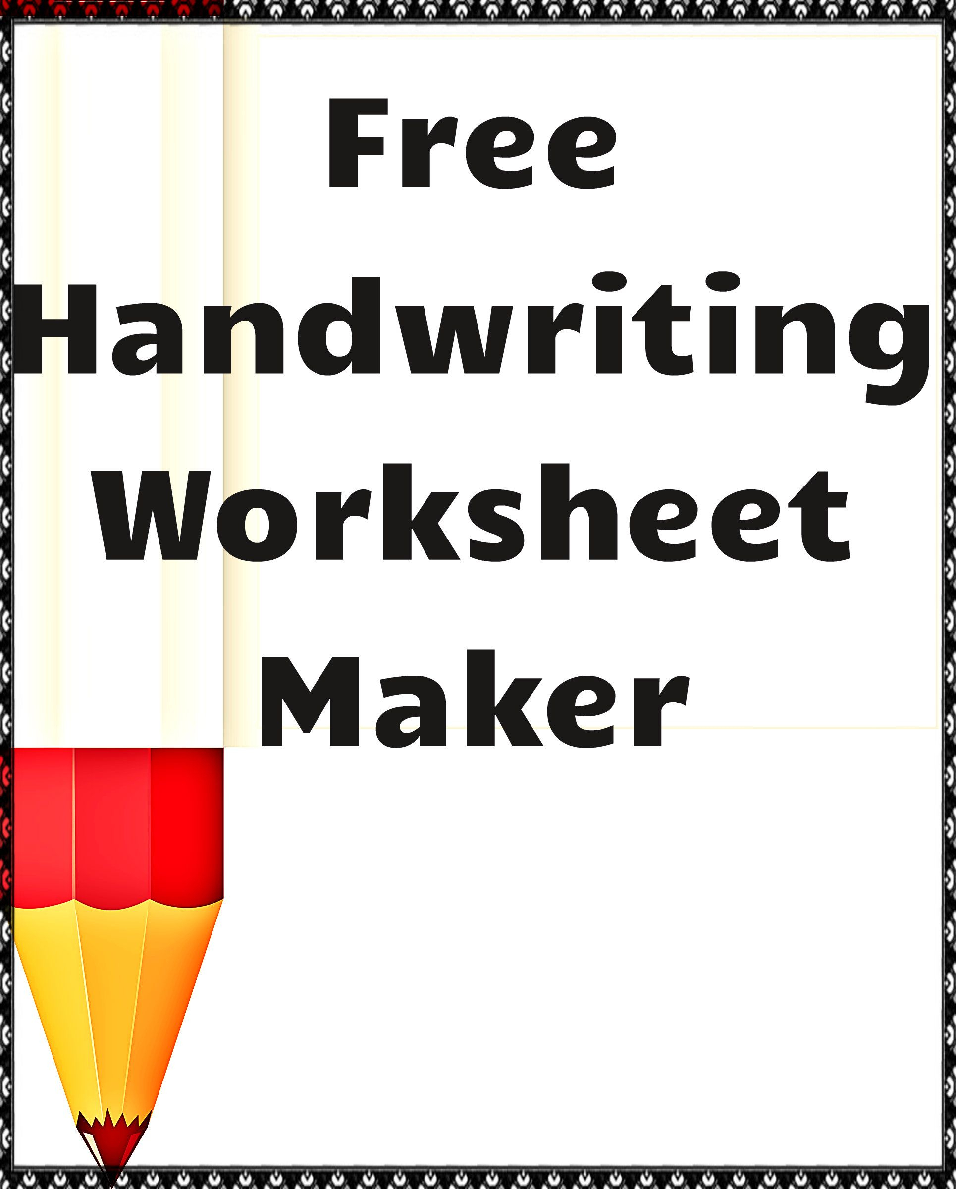 How To Create Handwriting Worksheets