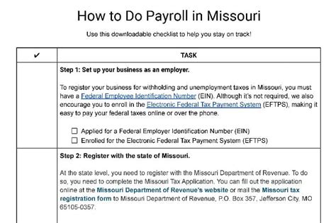 How To Do Payroll In Missouri An Employer S Guide