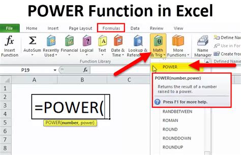 Excel To The Power Of Formula