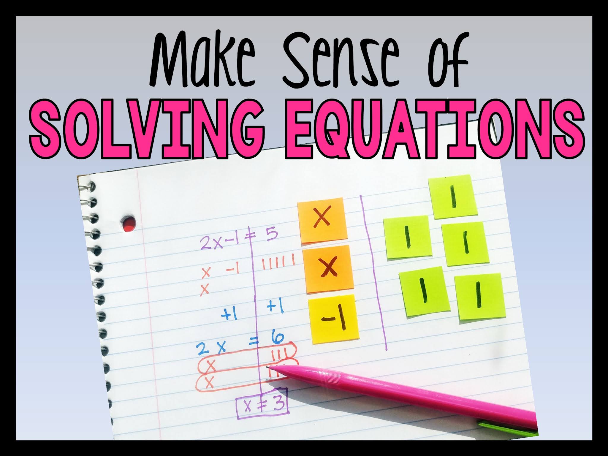 How To Effectively Teach Solving Equations Make Sense Of Math