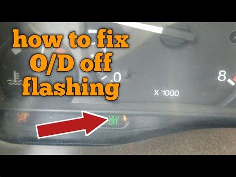 How To Fix O D Off Light Flashing Pt1 Youtube