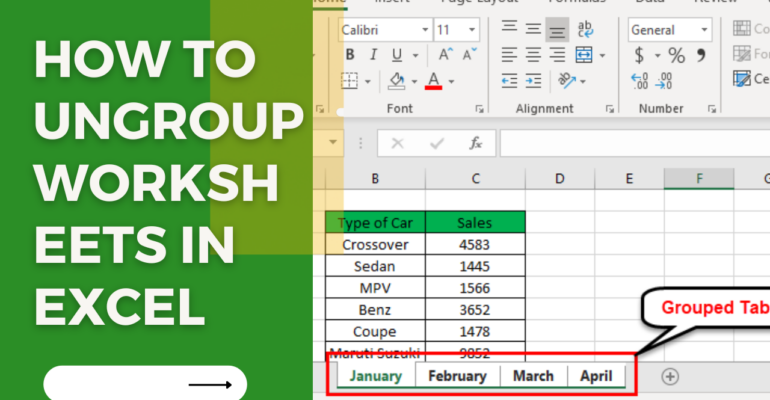 How To Group And Ungroup Worksheets In Excel