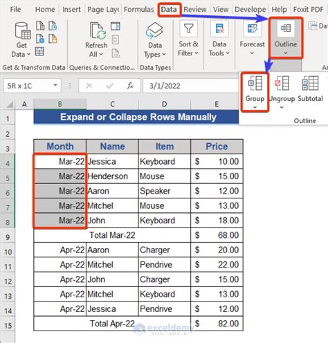 Group Rows In Excel With Expand Collapse