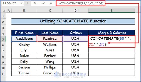 Merge 3 Columns In Excel Easily