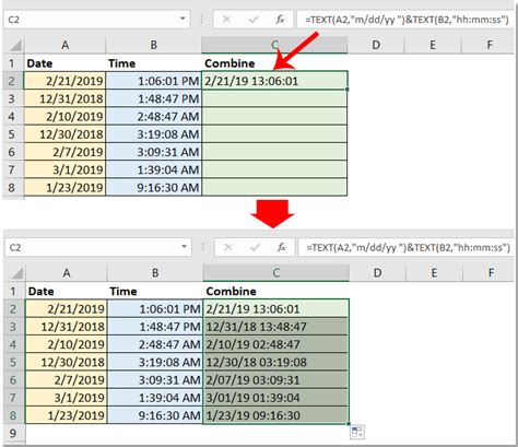 Merge Date And Time In Excel