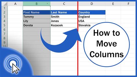 How To Move Columns In Excel The Easiest Way Youtube