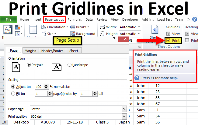 How To Print Excel With Lines How To Print The Gridlines Of An Excel