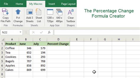 How To Quickly Create Percentage Change Formulas With A Macro Excel Campus