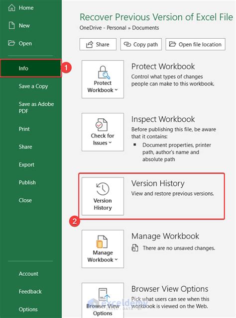 How To Recover Previous Version Of Excel File On Mac