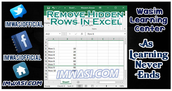 How To Remove Hidden Rows In Excel