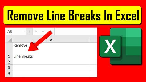 How To Remove Line Breaks In Excel In One Shot Youtube