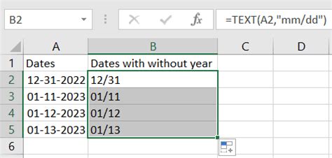 Remove Year From Date In Excel