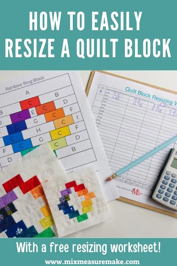 How To Resize A Quilt Block With Free Worksheet And Quilt Block