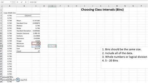 Separate Class Intervals in Excel Easily