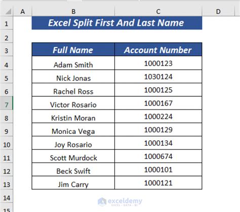 Separate First Last Name In Excel Easily