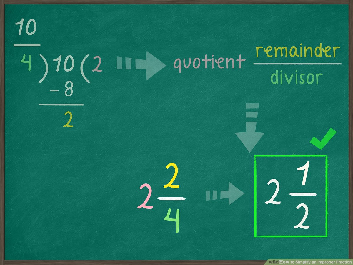 How To Simplify An Improper Fraction 12 Steps With Pictures