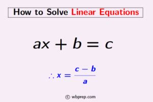 How To Solve Linear Equations Wbprep