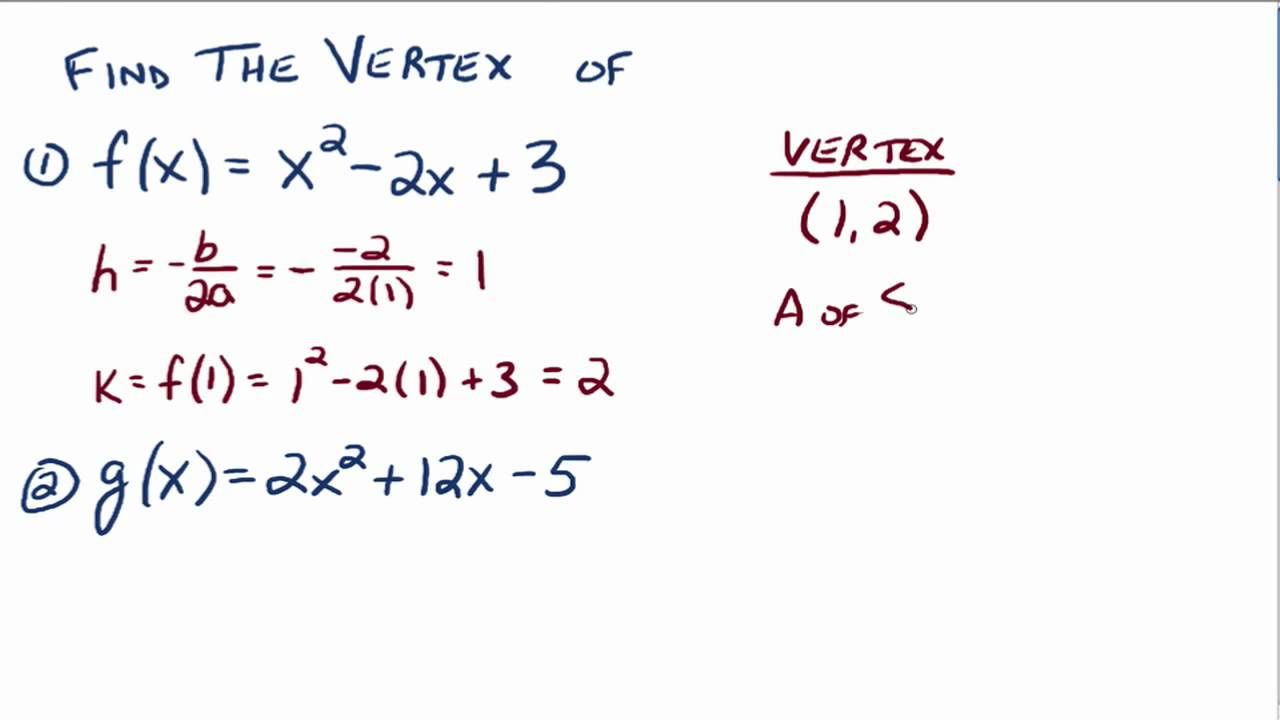 How To Solve The Vertex Form Of A Quadratic Equation Sola Education