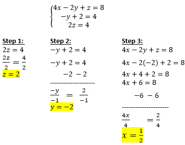 How To Solve Three Variable System