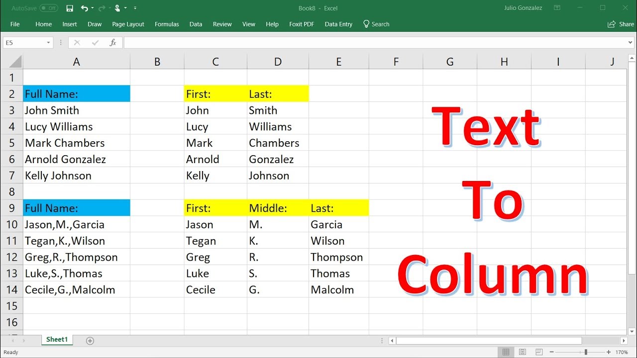 How To Split Text In Excel In 5 Ways Riset