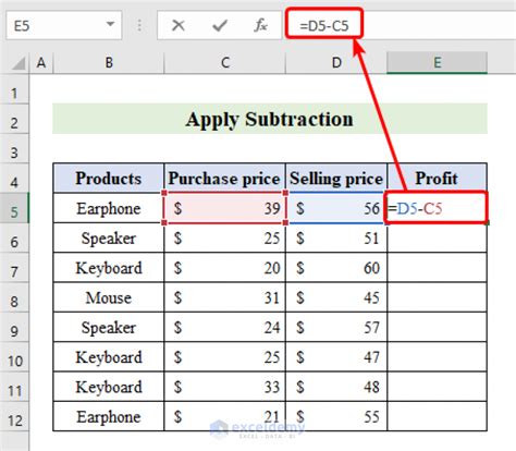 Subtract Multiple Cells In Excel Easily