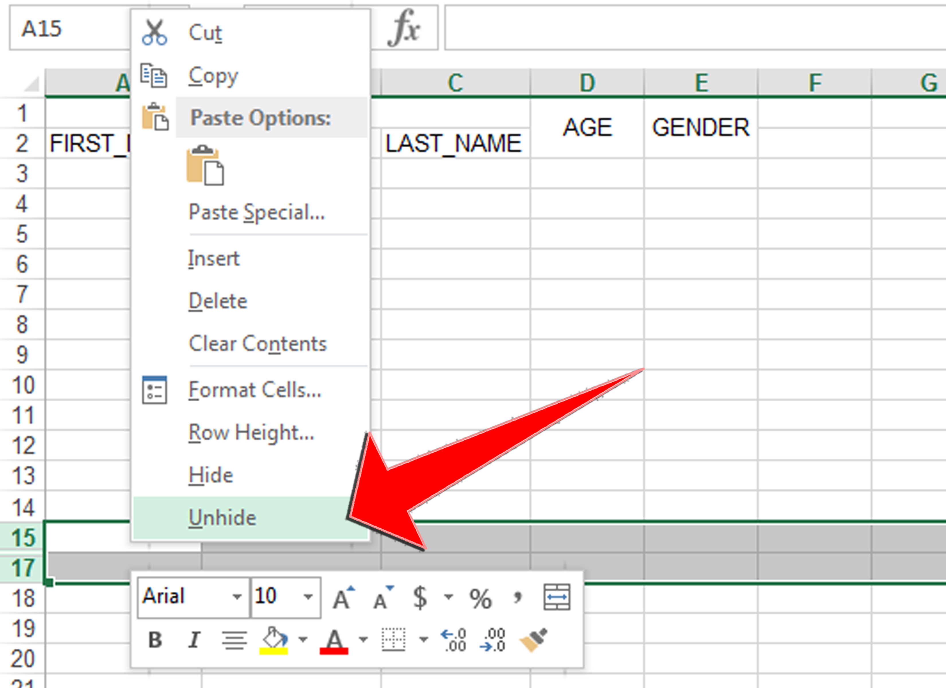 How To Unhide Rows In Excel