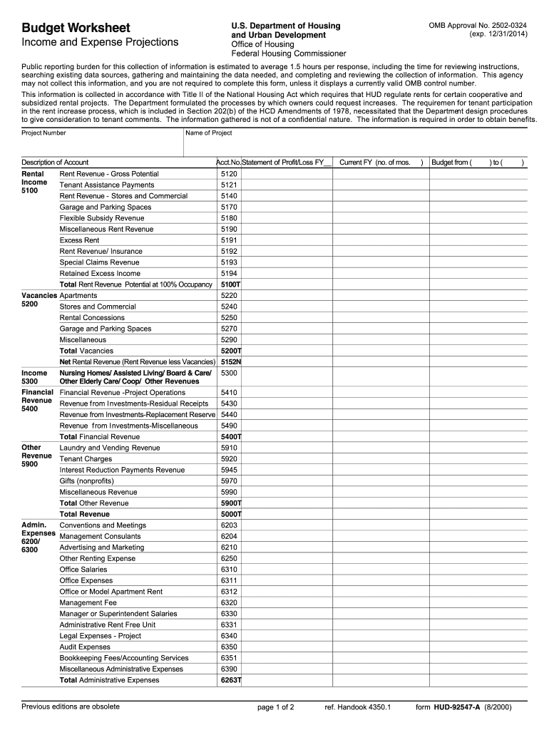 Hud Rent Calculation Worksheet Excel Complete With Ease Airslate Signnow