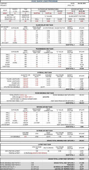 Hvac Load Calculations Worksheet Quick And Easy Hvac Program