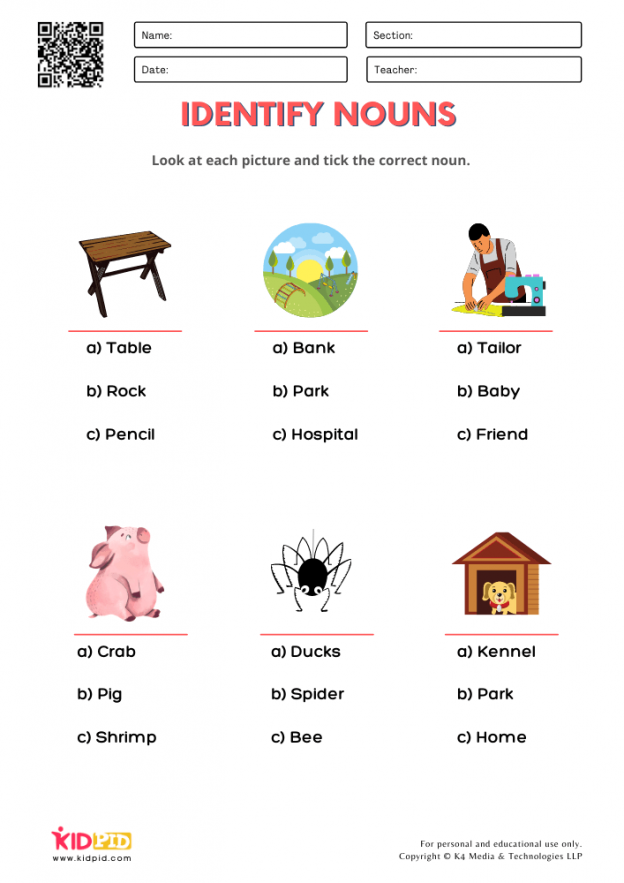 5 Engaging Ways to Identify Nouns with Worksheets