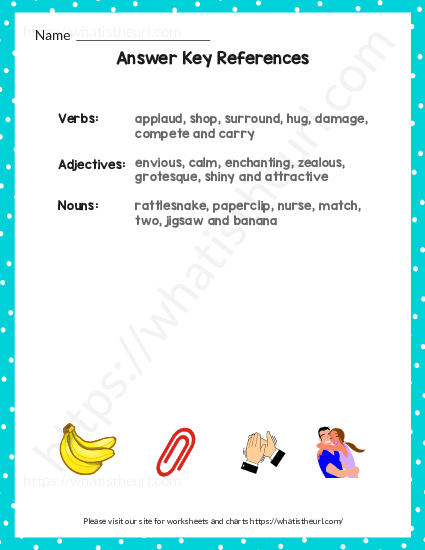 Identify Verbs Nouns And Adjectives Exercise 5 Your Home Teacher