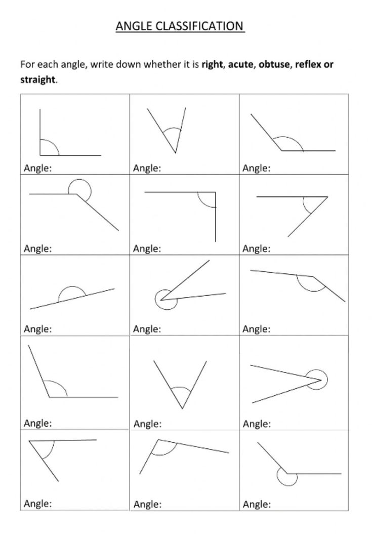 Identifying Angles Activity Angles Worksheet Types Of Angles