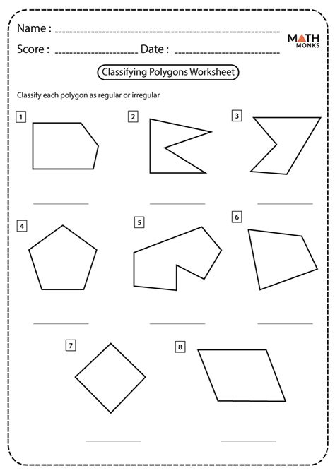 Identifying Polygons Worksheet Pdf