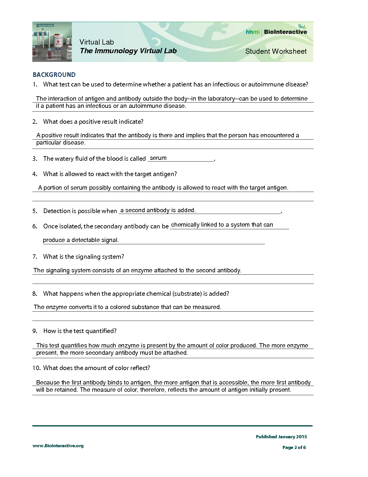 5 Essential Immunology Virtual Lab Worksheets