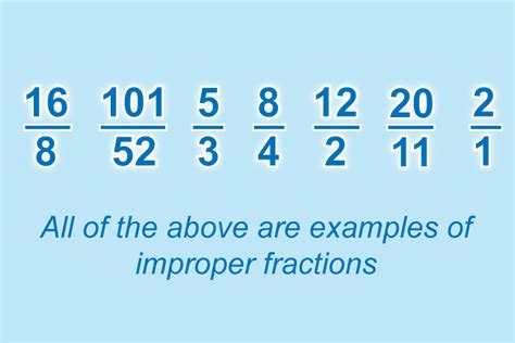 Improper Fractions Bigger Than 1