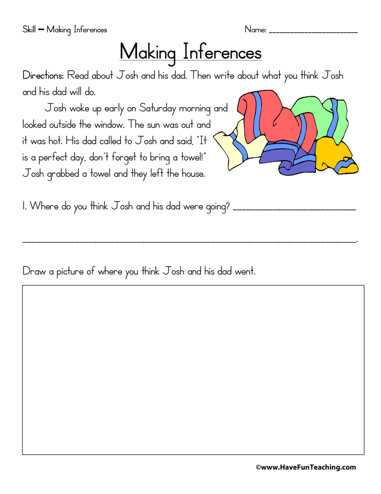 Inferences Worksheet 3 Inference Based On Textual Details Explain