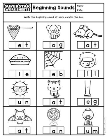 Initial Sounds Worksheets Free