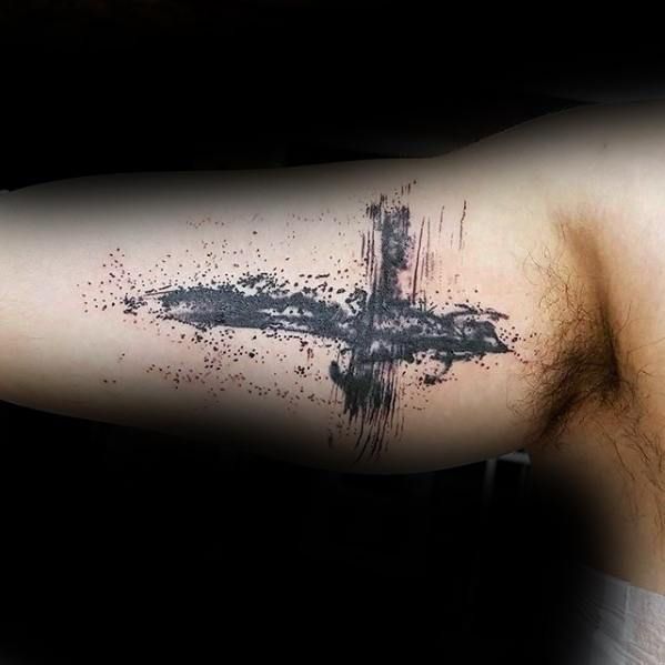 Inner Bicep Tattoo Idea For Behind Cross 5 Tattoo Designs For A Business In United States