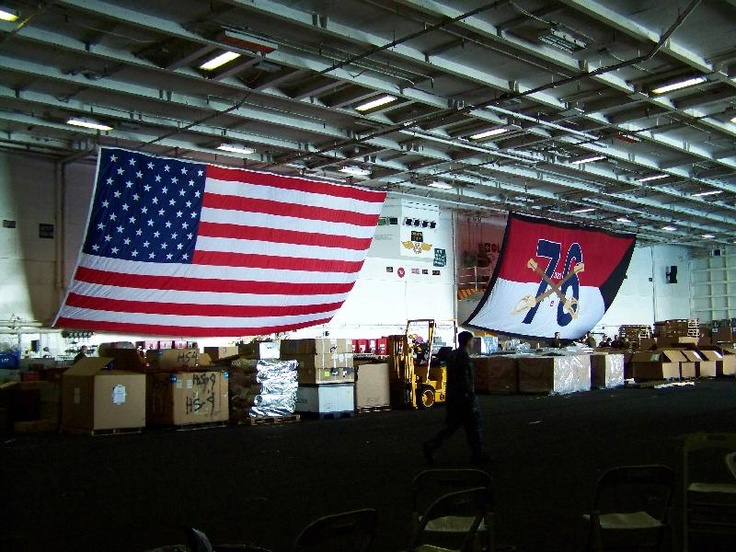 Inside The Hangar Bay Of Uss Ronald Reagan 2048X1367 Militaryporn