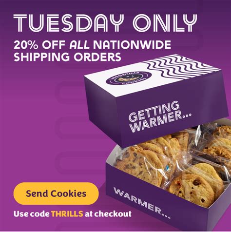 Insomnia Cookies Coupon Code: Tuesday Only! 20% Off All Nationwide Shipping