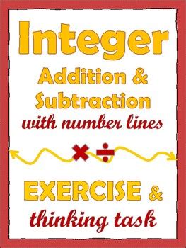 Integer Addition And Subtraction Thinking Tasks By Ms Math E Matics